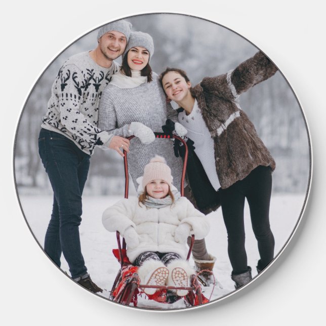 Add Your Own Photo | Custom Family Photo Wireless Charger (Front)