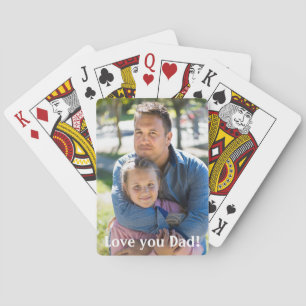 Add your own photo custom Father's Day Poker Cards