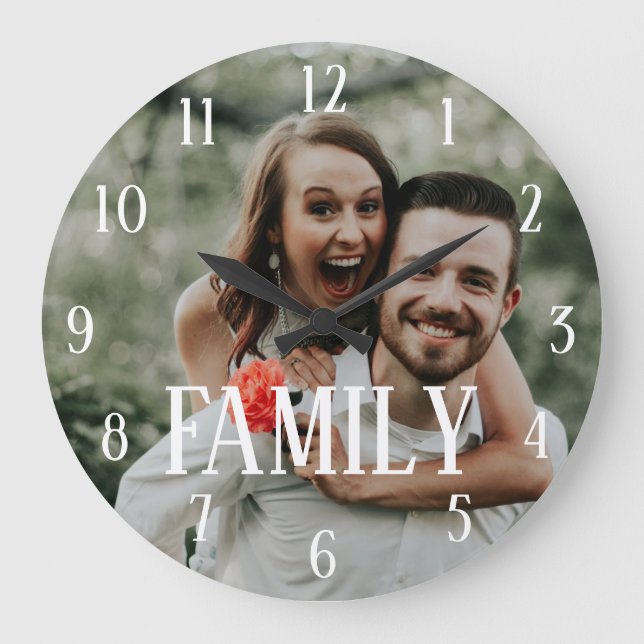 Add Your Own Photo Custom Large Clock (Front)