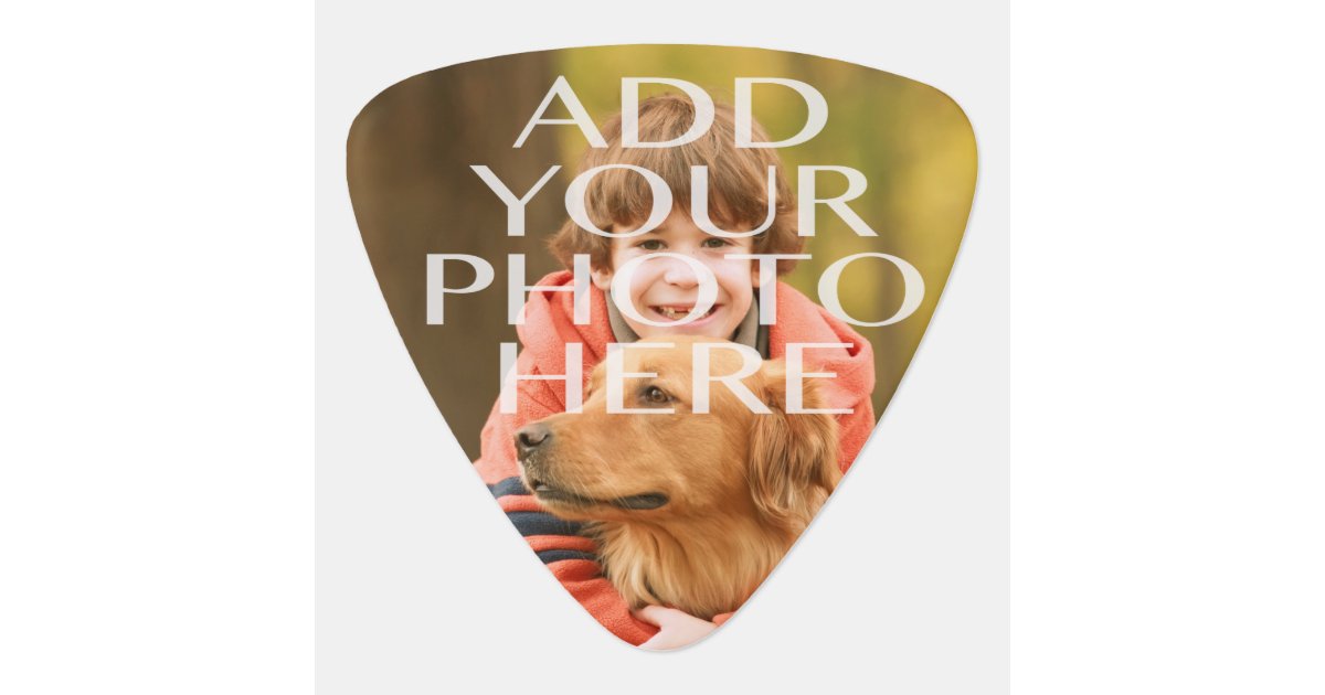 Add Your Own Photo Custom Personalized Guitar Pick | Zazzle