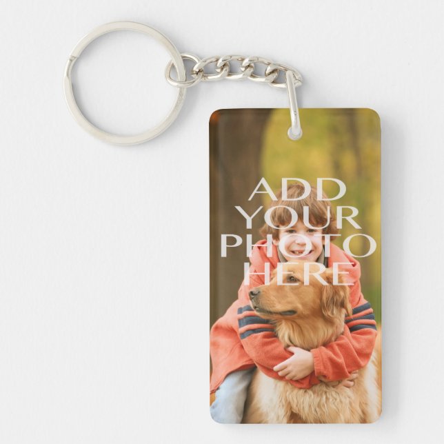 Add Your Own Photo Custom Personalized Keychain (Front)