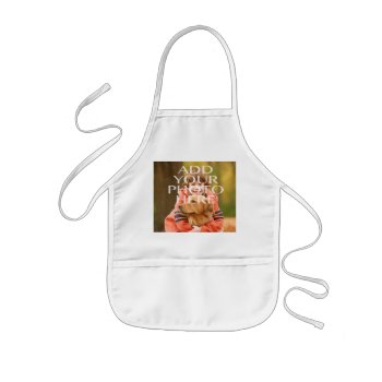 Add Your Own Photo Custom Personalized Kids' Apron by MonogramGalleryGifts at Zazzle