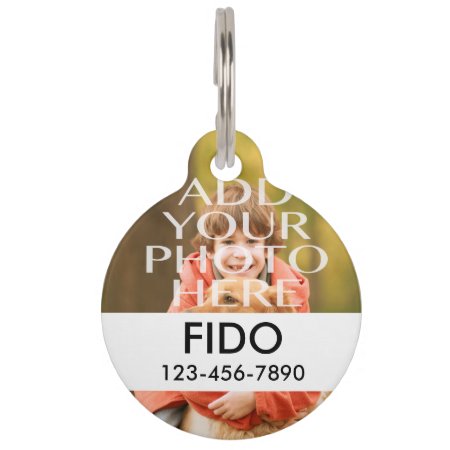 Add Your Own Photo Custom Personalized Pet Tag