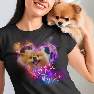 Add Your Own Photo Cute Airbrushed Style Pet Lover T-Shirt