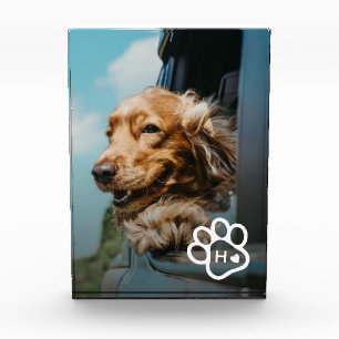 Add Your Own Photo Dog Pets Monogram Acrylic Award