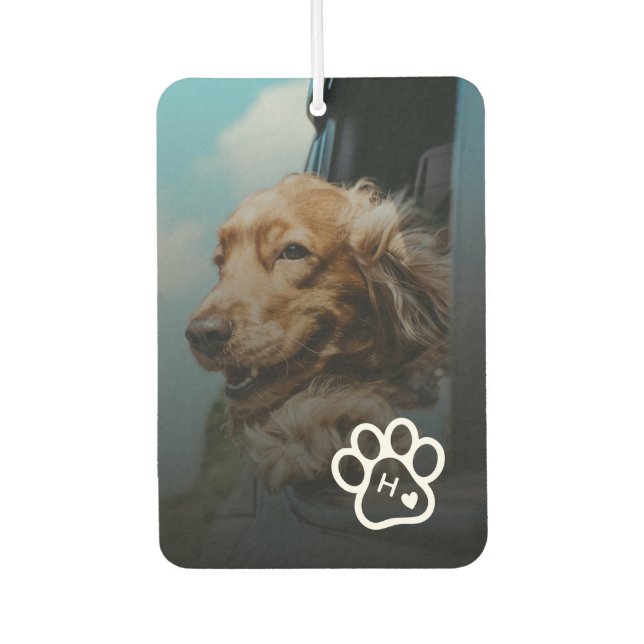 Add Your Own Photo Dog Pets Monogram Air Freshener (Front)