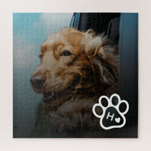Add Your Own Photo Dog Pets Monogram jigsaw puzzle