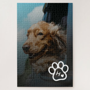 Add Your Own Photo Dog Pets Monogram jigsaw puzzle