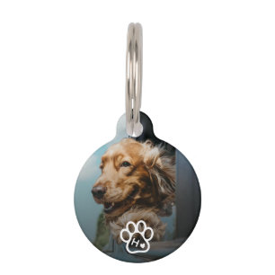 Add Your Own Photo Dog Pets Monogram Pet ID Tag