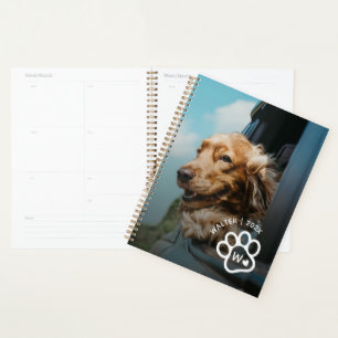 Add Your Own Photo Dog Pets Monogram Planner