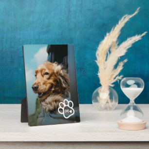 Add Your Own Photo Dog Pets Monogram Plaque