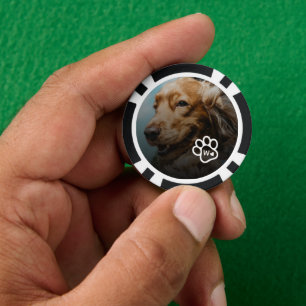 Add Your Own Photo Dog Pets Monogram Poker Chips