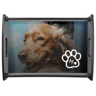Add Your Own Photo Dog Pets Monogram Serving Tray