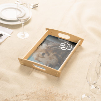Add Your Own Photo Dog Pets Monogram Serving Tray
