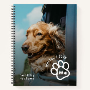 Add Your Own Photo Dog Recipes Pets Monogram Notebook