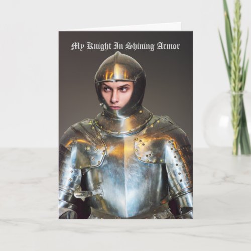 Add Your Own Photo _ Funny Knight In Shining Armor Card