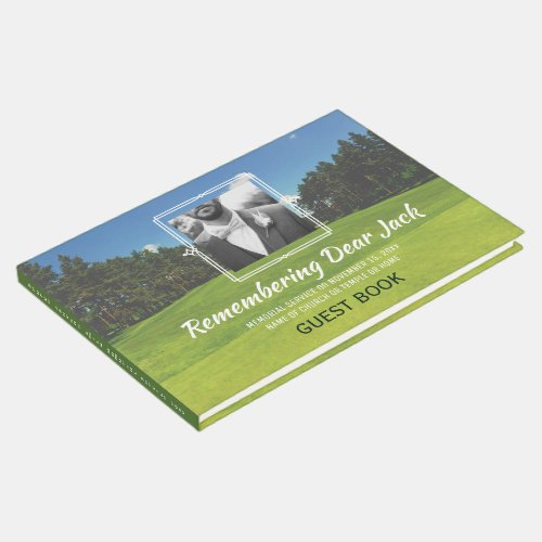 Add Your Own Photo Golf Memorial Service Golfer Guest Book