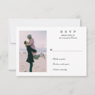 Add Your Own Photo Hand Lettered Personalized RSVP Card