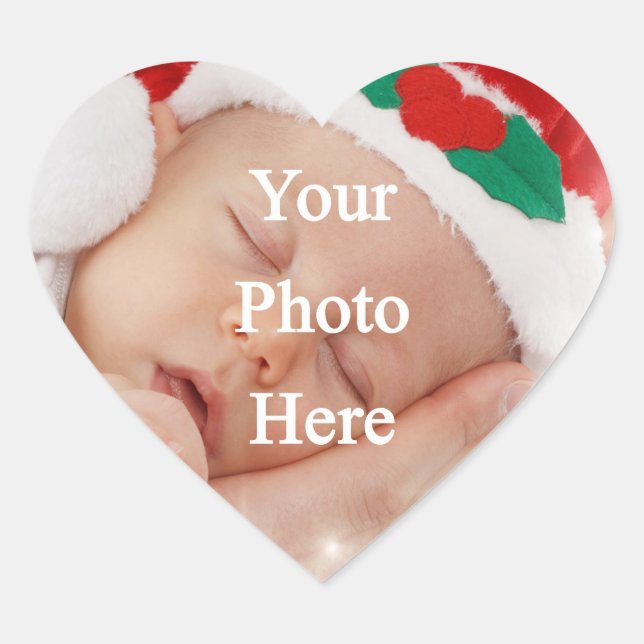 Add your own photo heart sticker (Front)