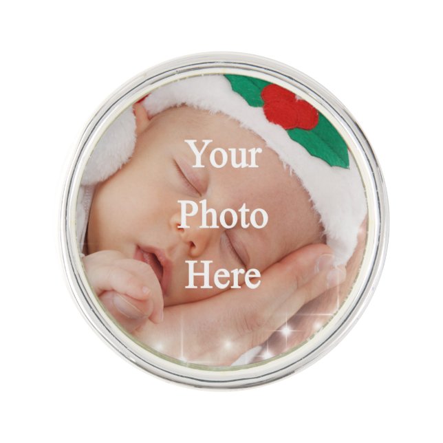 Add your own photo lapel pin (Front)