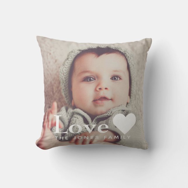 Add your own Photo Love Scatter Throw Pillow (Front)