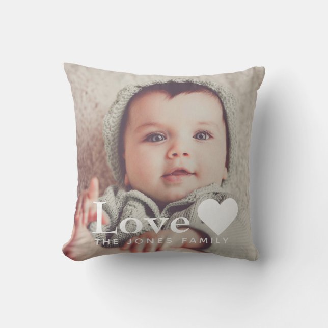 Add your own Photo Love Scatter Throw Pillow (Front)