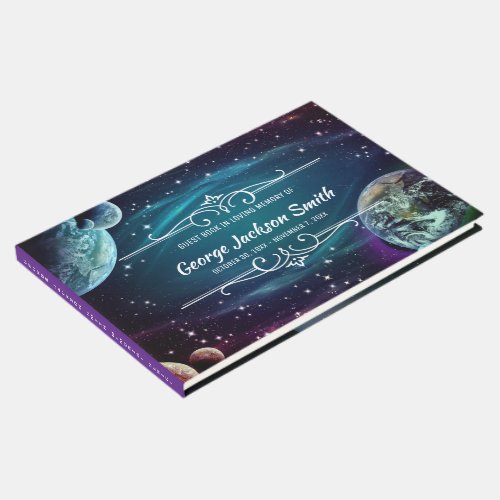 Add Your Own Photo Memorial Galaxy Stars Planets Guest Book