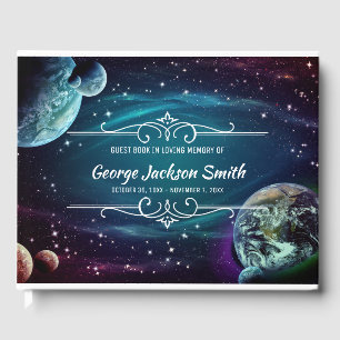 Add Your Own Photo Memorial Galaxy Stars Planets Guest Book