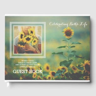 Add Your Own Photo Memorial Summer Sunflowers Guest Book