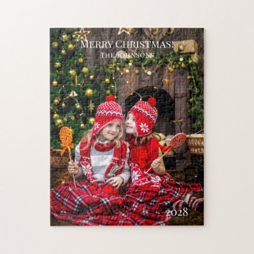 Add Your Own Photo Message Christmas Jigsaw Puzzle