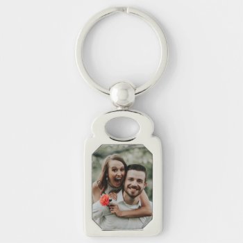 "add Your Own Photo" Metal Keychain by iHave2Say at Zazzle