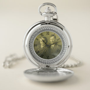 ADD YOUR OWN PHOTO OR TEXT POCKET WATCH