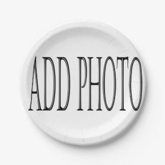 add your own photo paper plates