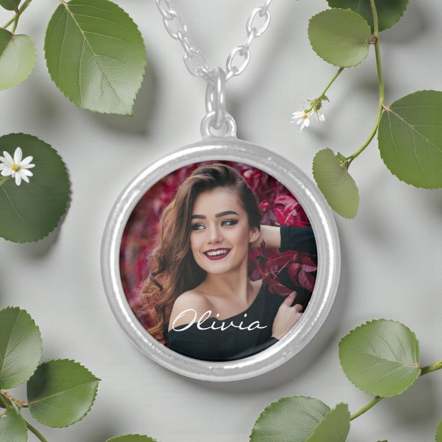 Add Your Own Photo Personalized Custom DIY Silver Plated Necklace (Creator Uploaded)