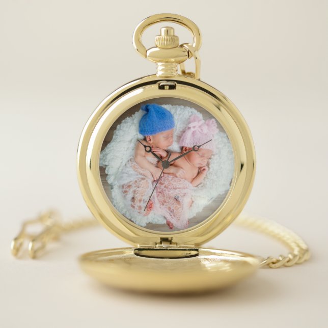 Add Your Own Photo Personalized Pocket Watch (Inside)