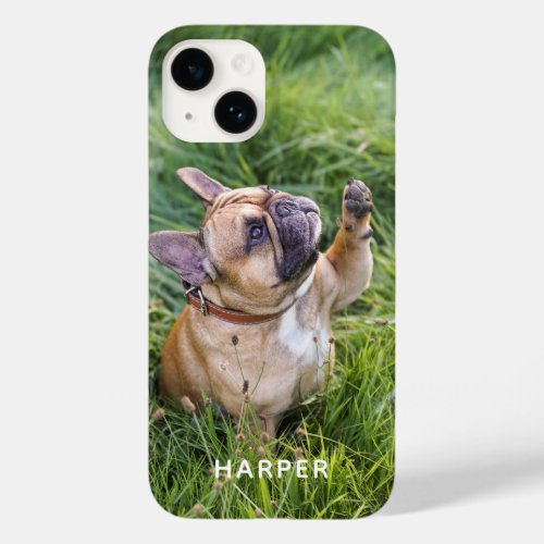 Add Your Own Photo Pet Dog Personalized Name Case_Mate iPhone 14 Case