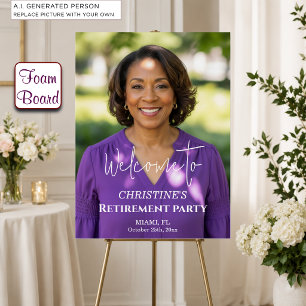 Add Your Own Photo Retirement Party Welcome Foam Board