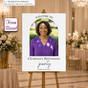 Add Your Own Photo Retirement Party Welcome Foam Board