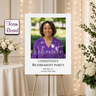 Add Your Own Photo Retirement Party Welcome Foam Board