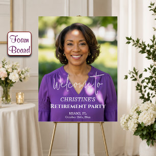 Add Your Own Photo Retirement Party Welcome Foam Board
