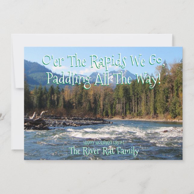 Add Your Own Photo River Runners Christmas Card (Front)