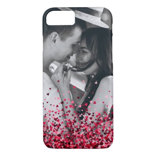 Add Your Own Photo Romantic Love Hearts Valentine iPhone 87 Case