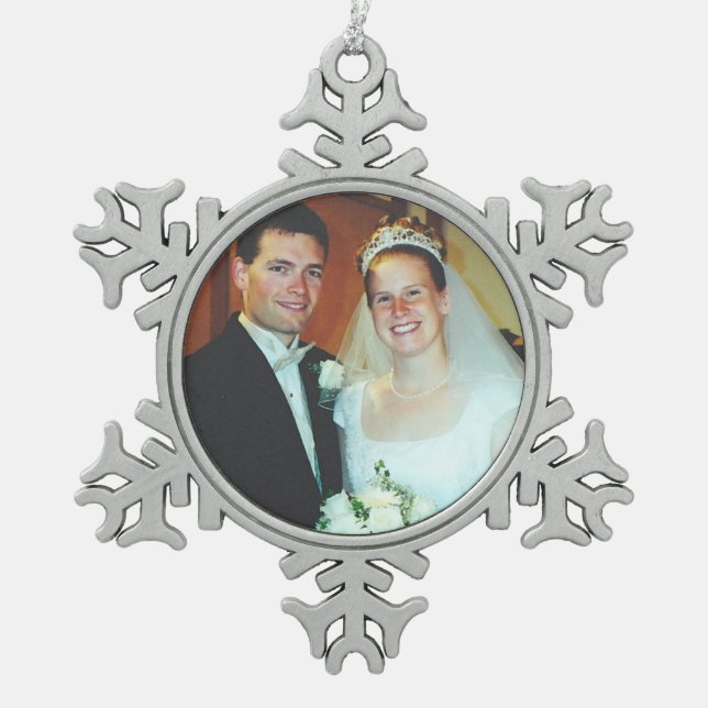 Add Your Own Photo Snowflake Ornament (Front)