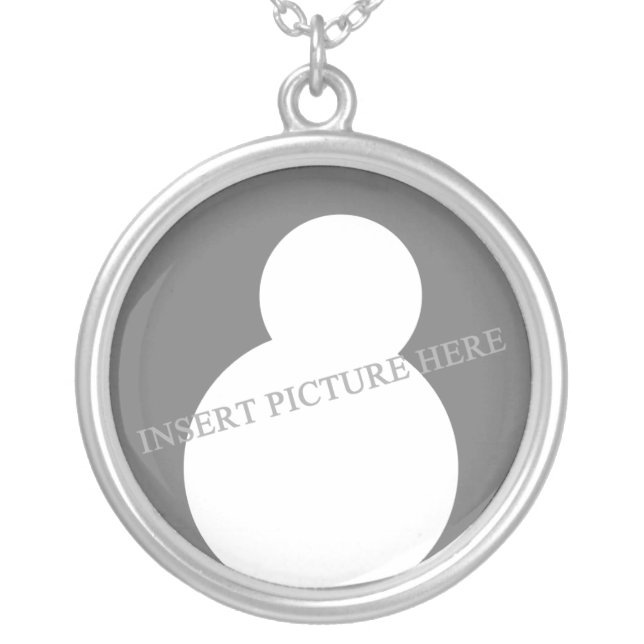 Add Your Own Photo ~ Sterling Silver Necklace (Front)