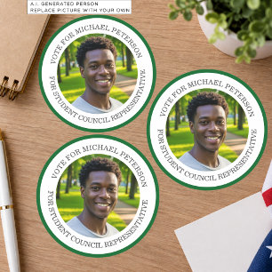 Add Your Own Photo Student Council Representative Classic Round Sticker