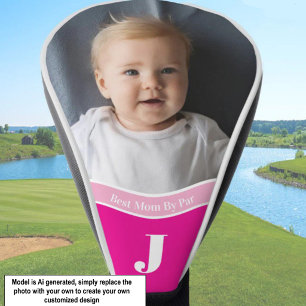 "Add your own photo" Template Best Mom Kids Photo Golf Head Cover