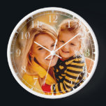 Add Your Own Photo | Template Clock<br><div class="desc">Add Your Own Photo Template Wall Clocks. Design your own. Add a photo,  design or logo for your unique product. Simply click "Personalize this template" to get started. Perfect for any occasion such as Mother's Day,  birthday,  Christmas,  holidays,  Grandparent's Day and more. Designed by Evco Holidays www.zazzle.com/store/evcoholidays</div>