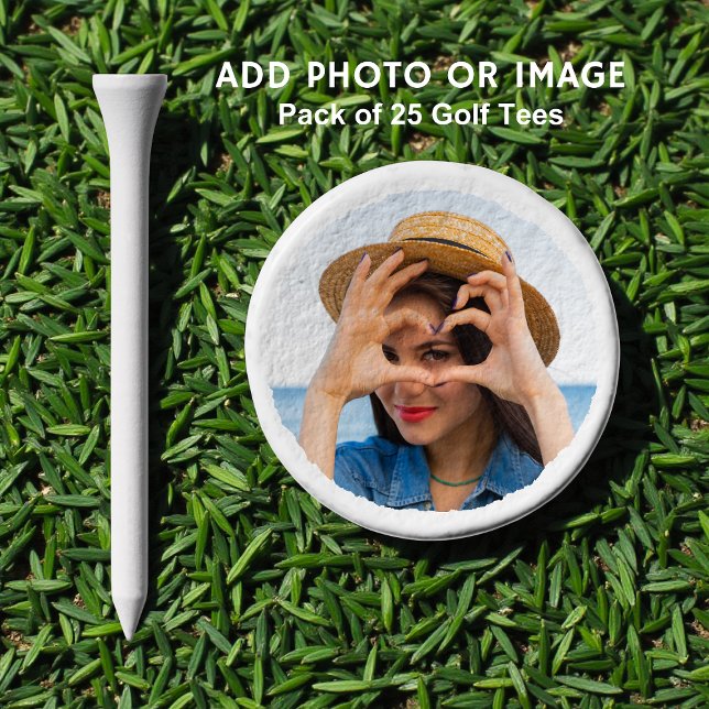 Add Your Own Photo Template Custom Golf Tees (Creator Uploaded)
