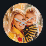 Add Your Own Photo | Template Large Clock<br><div class="desc">Add Your Own Photo Template Wall Clocks. Design your own. Add a photo,  design or logo for your unique product. Simply click "Personalize this template" to get started. Perfect for any occasion such as Mother's Day,  birthday,  Christmas,  holidays,  Grandparent's Day and more. Designed by Evco Holidays www.zazzle.com/store/evcoholidays</div>