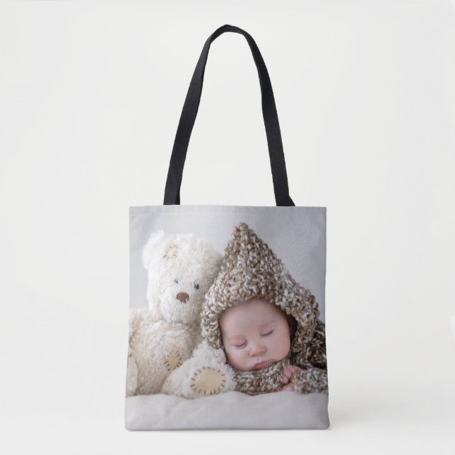  Add Your Own Photo Two Sided Custom Tote Bag (Front)